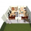 Comfort One-Bedroom Apartment  with Balcony or Terrace - 3D Plan